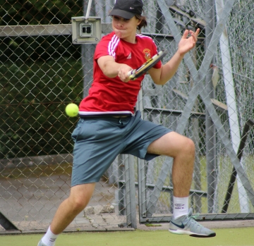 Marcus Davis plays a shot